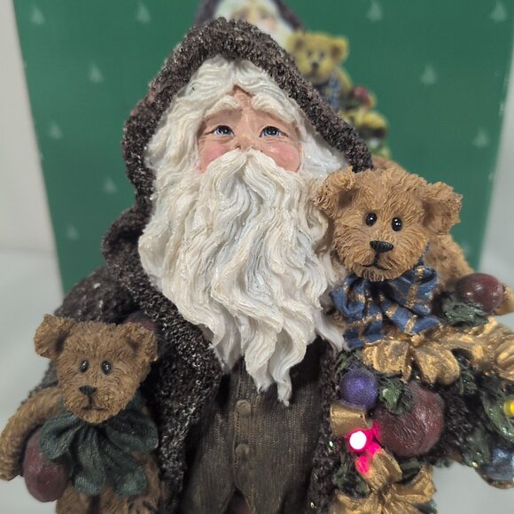 Boyd's Bears Father Christmas Figure 2004 733208 Figurine Santa Lights Handmade - Picture 8 of 16